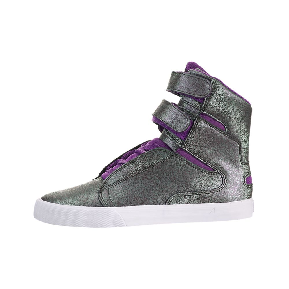 Baskets Montantes Supra Society II Violette Purple/Green-White Femme | HJF-64230160